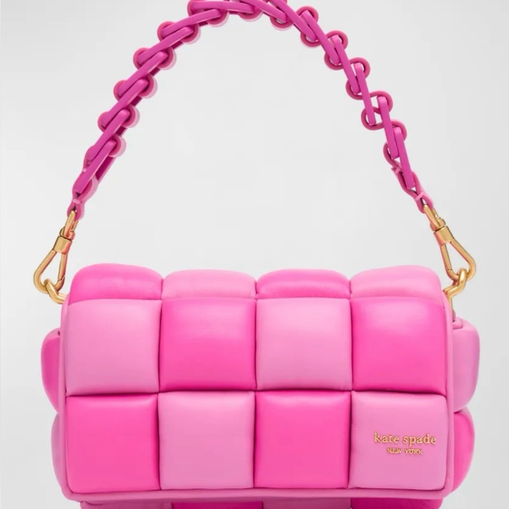 Kate Spade New York colorblock padded east-west crossbody bag Hot pink